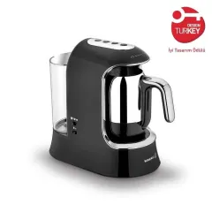 Korkmaz Kahvekolik Aqua Siyah/Krom Otomatik Kahve Makinesi A862-01