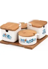 Korkmaz Natura 13 Parça Blue Baharatlık Takımı