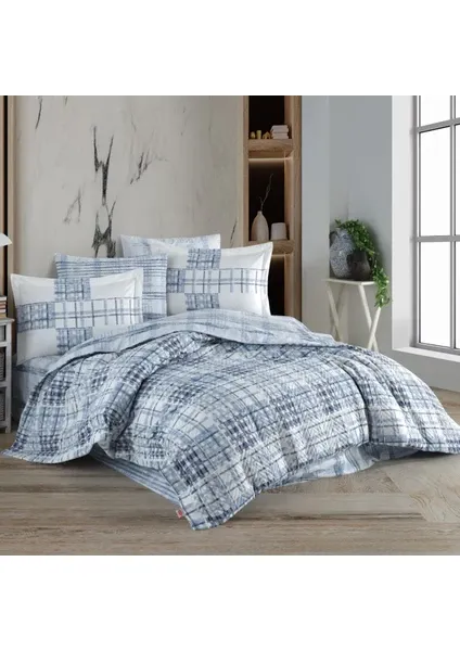 Hobby Çift Kişilik Poplin Nevresim Takımı Escale Mavi