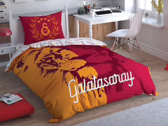 Taç Galatasaray Aslan Logo Tek Kişilik Lisanslı Nevresim Takımı