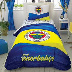 Taç Fenerbahçe Wooden Logo Tek Kişilik Lisanslı Nevresim Takımı