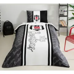 Taç Lisanslı Beşiktaş 1903 Glow Tek Kişilik Pamuk Nevresim Takımı