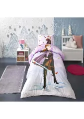 Taç Disney Frozen Breezy Çift Taraflı Lisanslı Nevresim Takımı Tek Kişilik