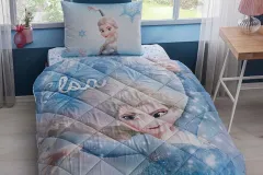 Taç Lisanslı Tek Kişilik Yorgan Seti - Disney Frozen Elsa