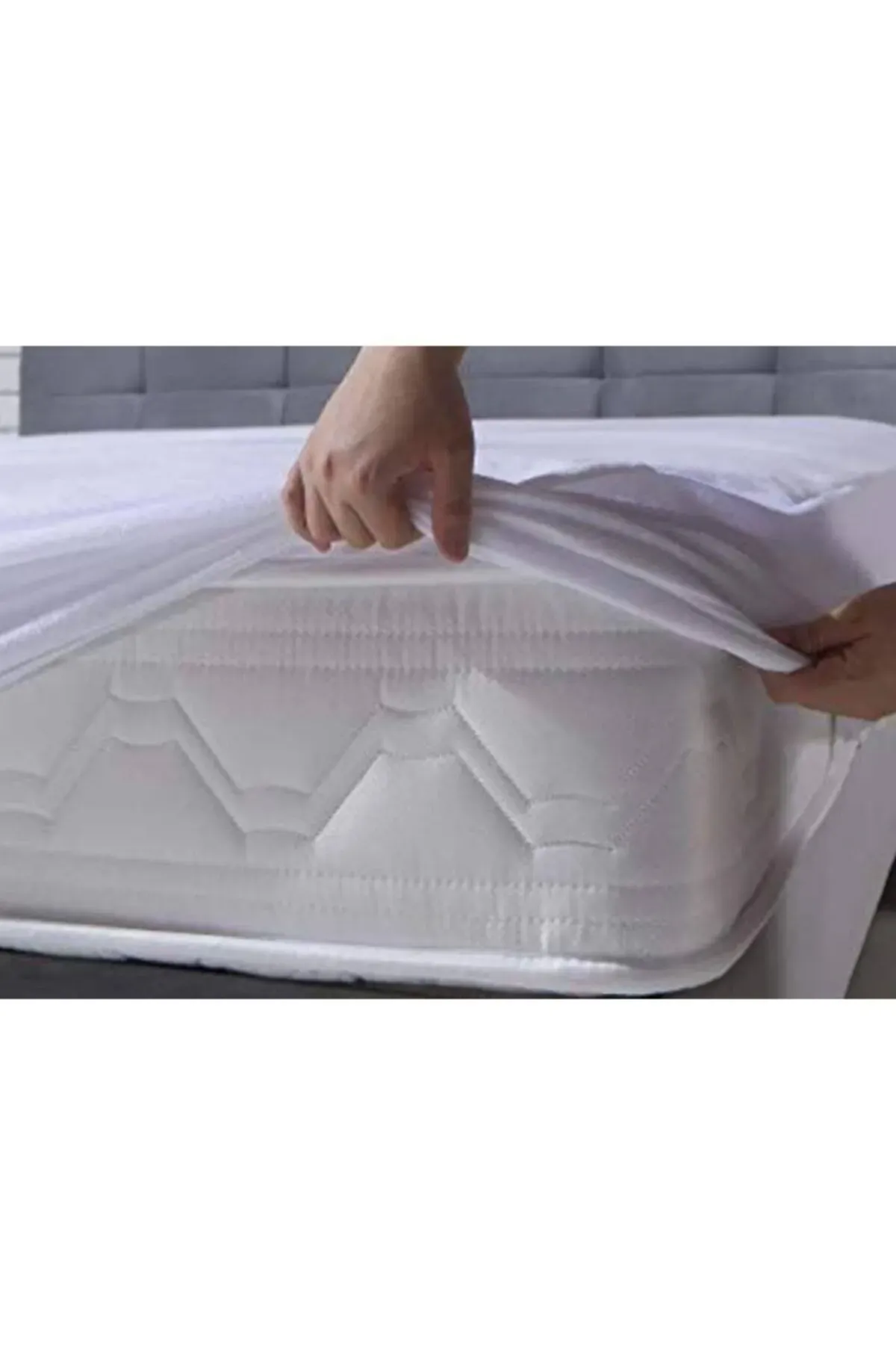 First Class Çift Kişilik Sıvı Geçirmez Fitted(yatağı Komple Kapatan ) Alez Yatak Koruyucu 180x200+30